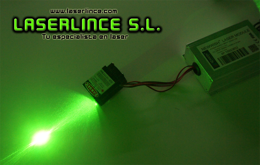 B1 Módulo láser verde 80mW (532nm) con modulación TTL